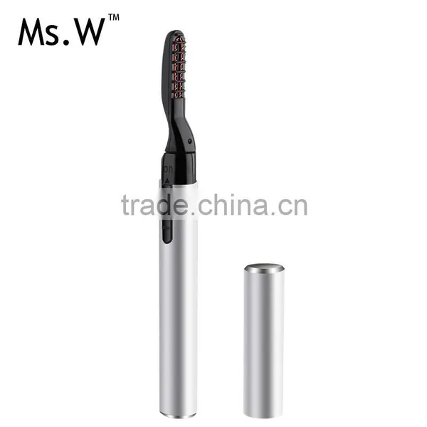 Factory Wholesale OEM ODM Mini Battery Electric Heated Rhinestone Eyelash Curler,Eyebrow Tweezers photo-3