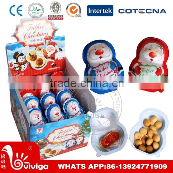 15g Funny Biscuit and Chocolate Jam and Toy Christmas Chocolate Cup