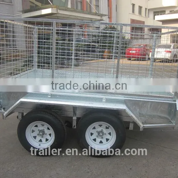 Australia Hot Sales 8x5ft Fully Welded Farm Used Heavy Duty Tandem Trailer photo-5
