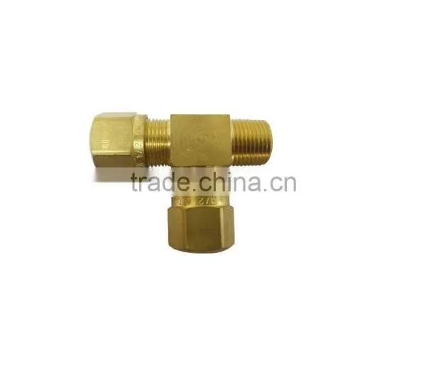 971 Male Run Tee,Air Brake Fittings for Nylon Tube,Brass Valve photo-3