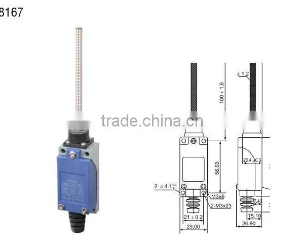TZ-8167 Limit Switch Waterproof Limit Switch Limit Switch Price IP65 Comply With IEC60529 TZ-8 Limit Switch photo-2