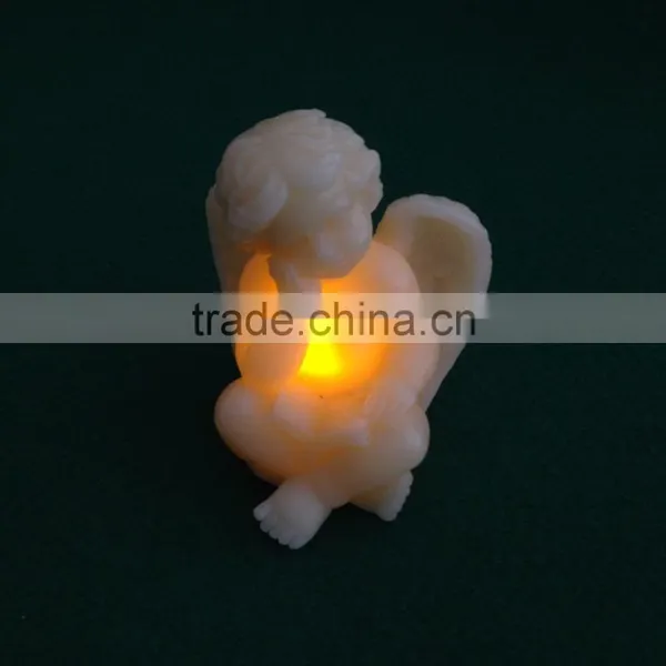 Flameless Led Candle Led Angel Shaped Real Wax Candle Christmas Decorative Led Candle Flickering Real Wax Candle photo-2