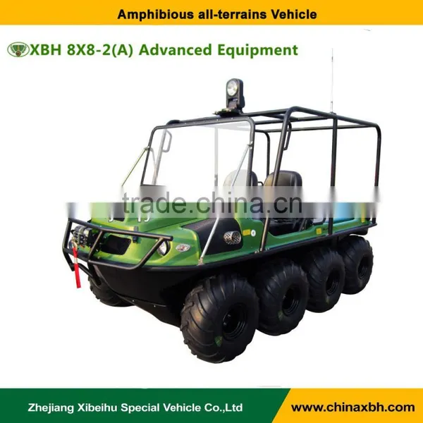 XBH 8X8-2(A) Advanced Equipment Vehicle With GPS Transceiver 4 Stroke 800cc 8 Wheel go Any Way Vehicle ATV