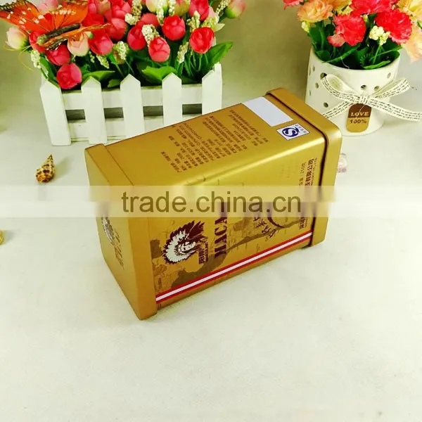 Wholesale Classical Style Airtight Rectangular Coffee Storage Tins photo-3