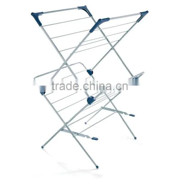 3 Tier Clothes Airer, Indoor and Outdoor Laundry Drying Rack, 14 Meters, Silver photo-2