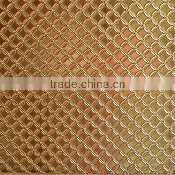 4x8 Color Coated Hairline Stainless Steel 2MM Embossed Copper Sheet photo-3