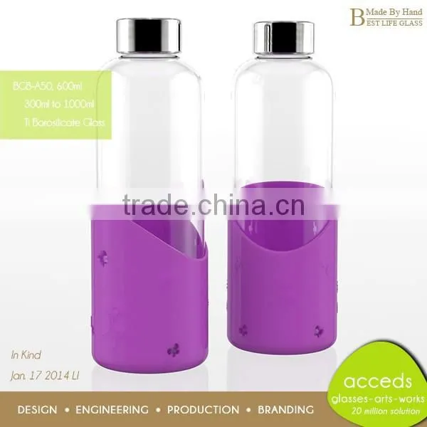 Portable Pyrex Glass Gym Drink Bottles photo-3