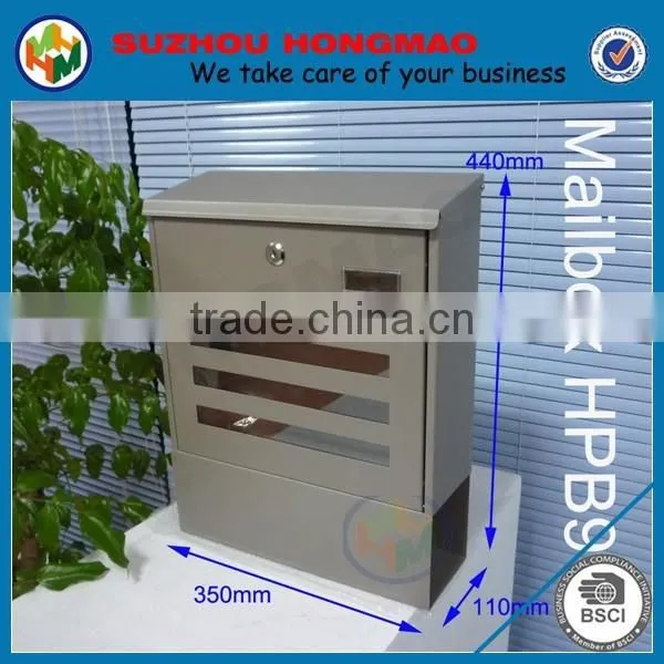 Large Capacity Outdoor Mailbox Steel Letter Box With Newspaper Holder photo-4