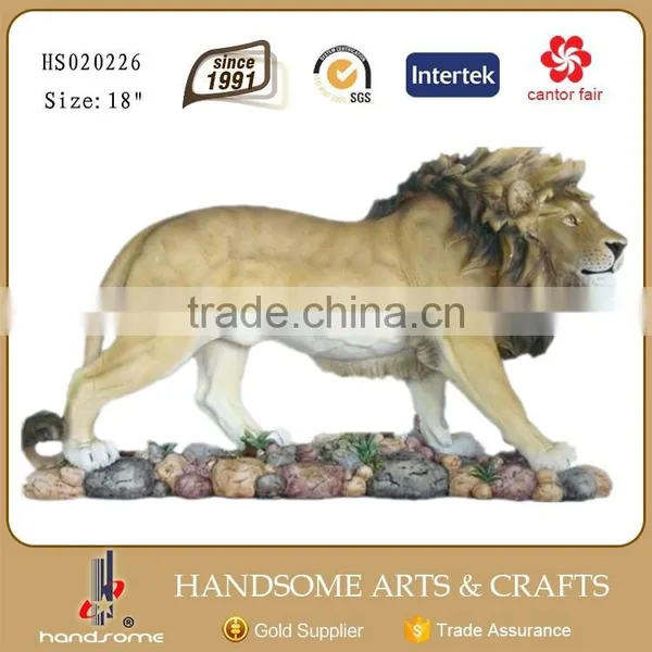 21 Inch Resin Home Decor Craft Lifelike Lion Statues For Sale Wild Animal Sculpture photo-4