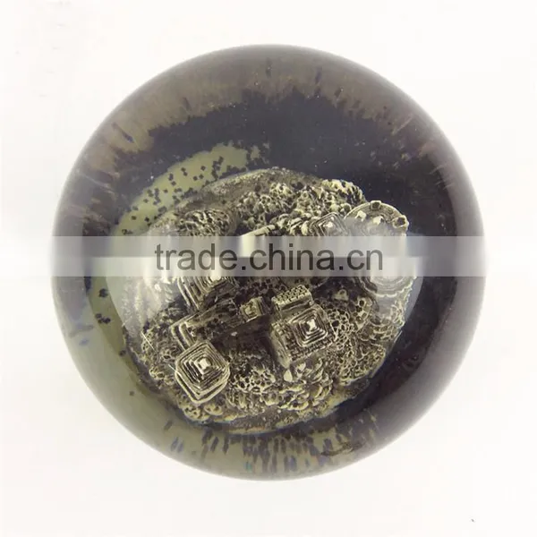 Custom Halloween Theme Antique Building Bat Snow Globe photo-6