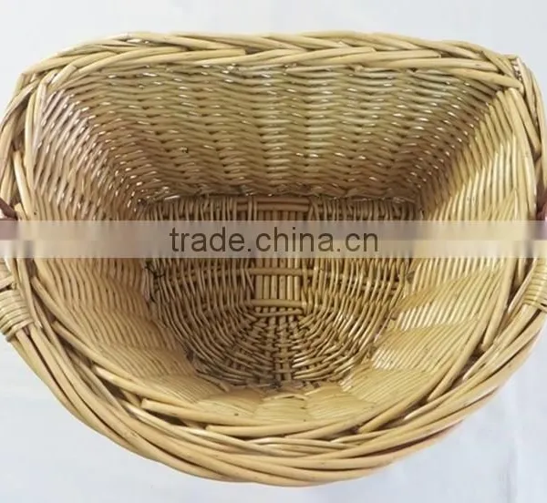 Wicker Knitting Small Removable Bicycle Basket photo-5