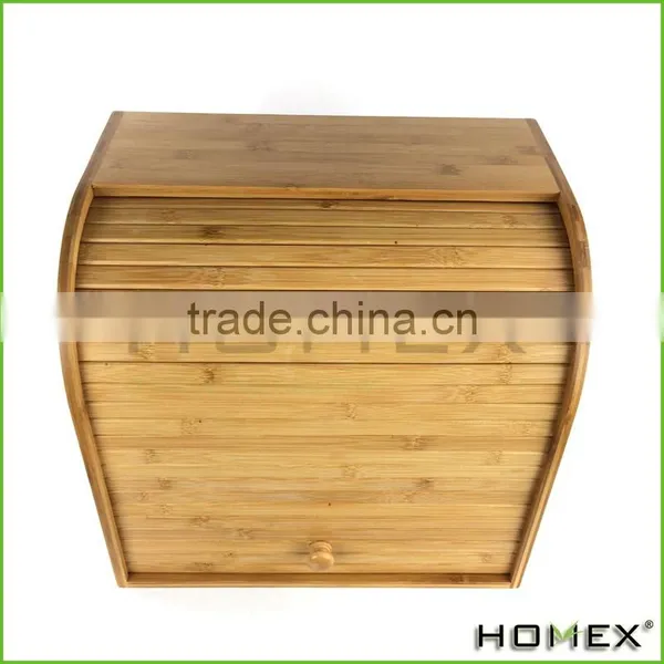 Bamboo Sustainable Bread Bin Keeper Bread Box Homex BSCI/Factory photo-2