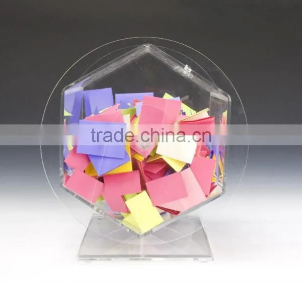 Acrylic Raffle Drum With Locking Door, Countertop - Clear photo-2