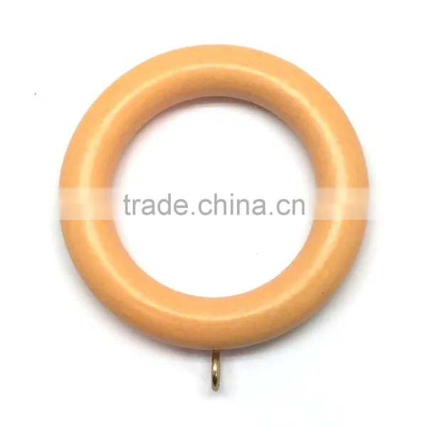 High Quality Light Brown Wood, Curtain Rod Ring Screw Eyelet To Fit Curtain Poles Up To 35mm Diameter photo-2