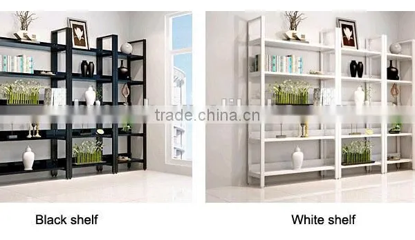 Display Wooden Side Steel Bookshelf,Household Steel - Wood Combination Bookcase photo-5