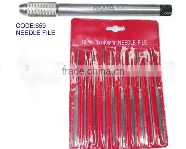 High Carbon Steel Needle File Hand Tool Set With Aluminum Handle