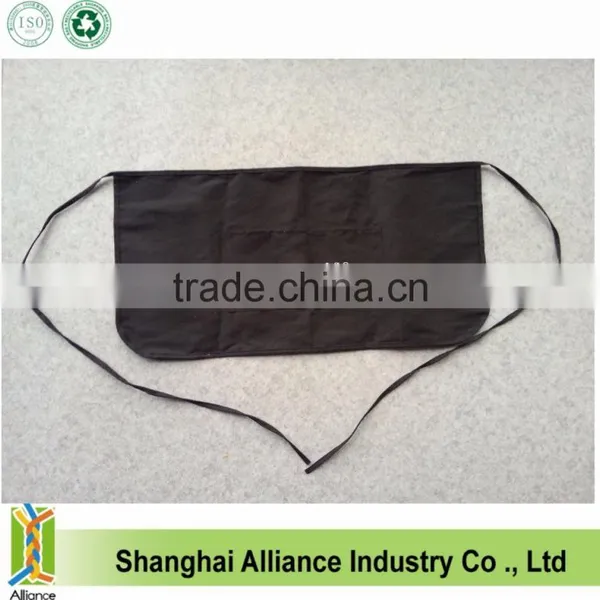 Black Cotton Apron Waist Style Cooking Apron With One Pocket(Z-AP-006) photo-2