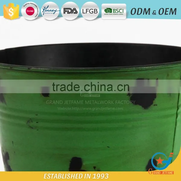 Garden Iron and Zinc Powder Coated Beautiful Flower Bucket Galvanized Buckets for Flowers photo-2