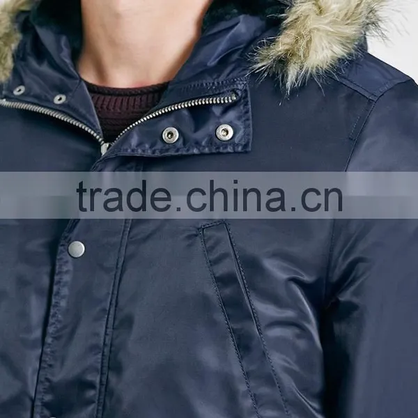 Hot New Style Cotton-padded Mens Winter Coat Parka Jacket With Fur Collar photo-4