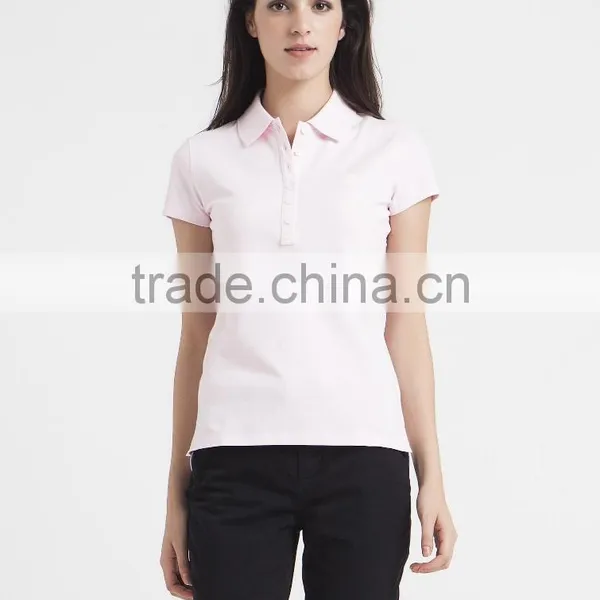 New Design Plain Blank Ladies Polo .custom Women Polo photo-2
