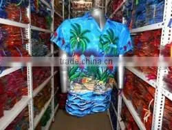 MACAU PARROT PALM TREE PRINT HALF SLEEVES HAWAIIAN SHIRT photo-3