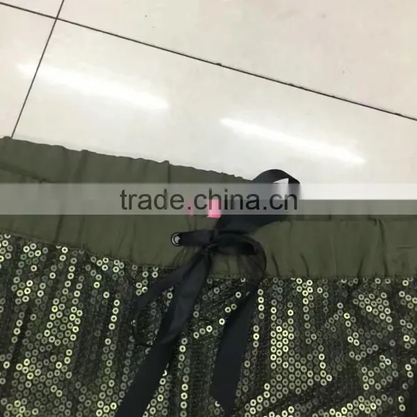 Ladies Yiwu Stock Garment Beaded Shining A-line Sexy Skirt photo-2