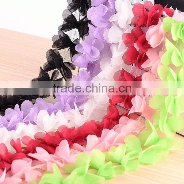Handmade Decoration Chiffon Flower for Home Interior or Wedding Decoration or Clothing photo-3