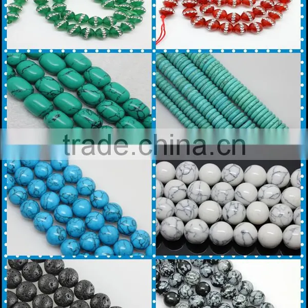 Turquoise Barrel Beads Semi-finished Strand Diy Turquoise Loose Barrel Bead for Jewelry Accessory photo-2