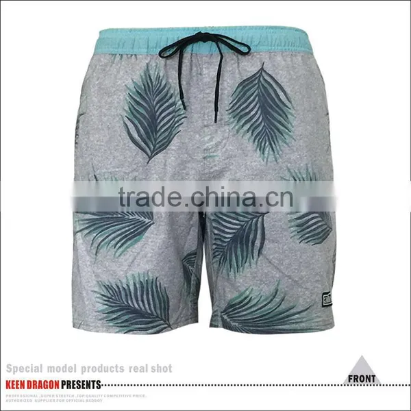 Leaf Print Swimming Wear Custom Logo Popular Mens Summer Shorts photo-2