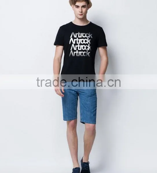 In 2016 Classic Letters Printed Black T-shirts With Short Sleeves photo-2