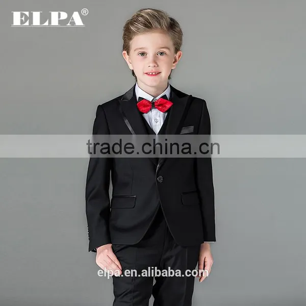 ELPA NXB0100 RED Designer Fancy Wholesale Black 3 Piece Kids Boys Suits photo-4