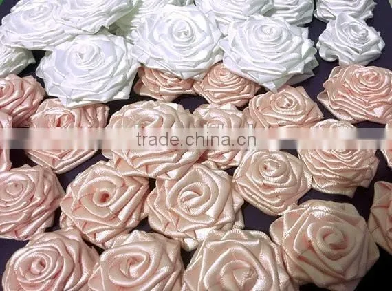 2016 polyester handmade decorative ribbon flowers for sale