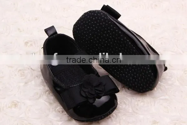 New Sweet Anti-slip Flat Flower Princess First Walkers PU Baby Newborn Shoes photo-5