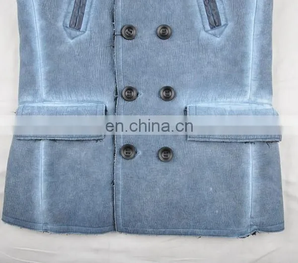 2015 Last Fashion Handsome Lamb Motrocycle Men Long Leather Coat photo-6