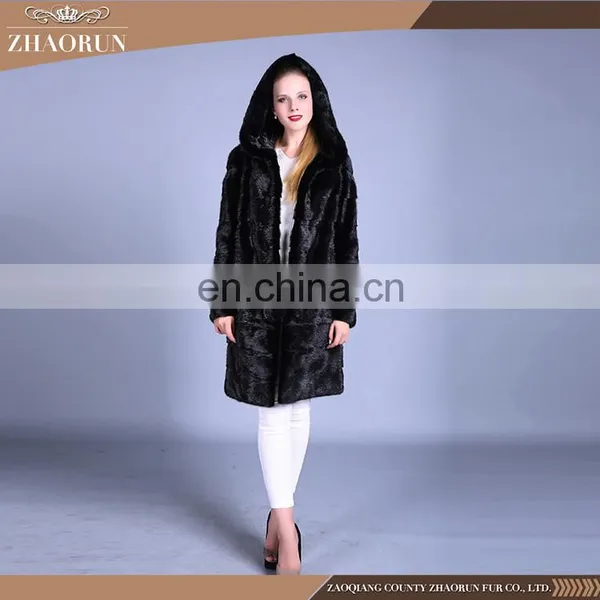 High Quality Winter Garment Mink Fur Coat Original Color Women Mink Winter Coat Garment photo-4