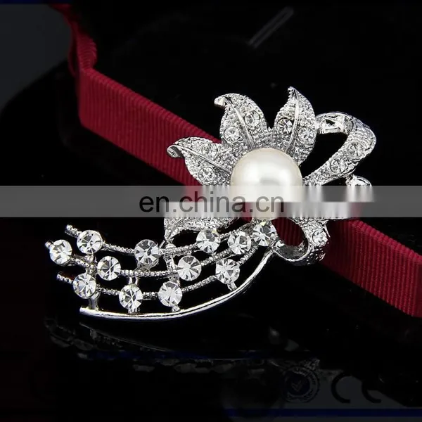 Wholesale Decorative Clothing Accessories Accessories Luxury Wedding Bride Rhinestone Flower Brooch