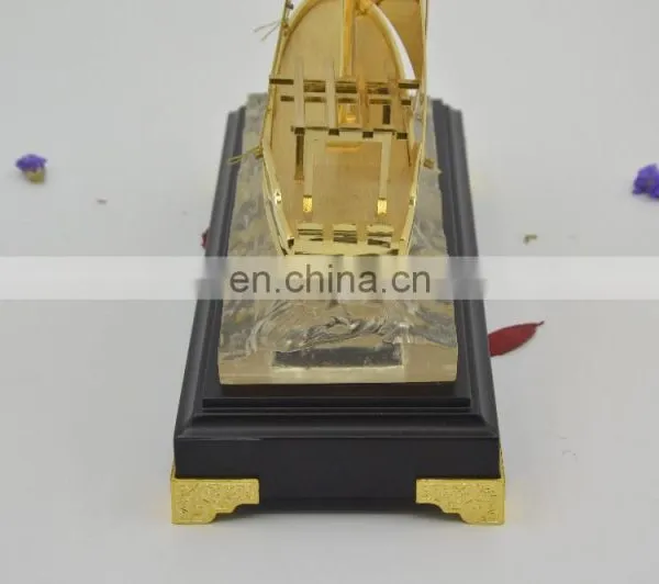 Miniature 3d Metal Ship Model Plated With Gold Leaf For Decoration Gifts Or Collection photo-4