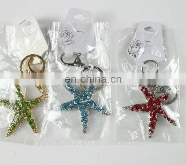 High Good Quality Gifts Metal Key Chain Star Creative Diamond Bag Accessories photo-3