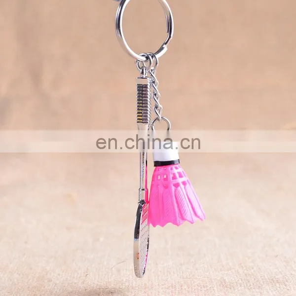Custom Sport Key Holder for Shuttlecock Pendant Badminton Keychain Metal Badminton Key Chain photo-5