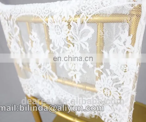Lace Chair Cap, Chiavari Chair Sash,black and White Wedding Chair Decoration photo-2