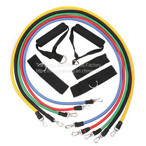 Hot Fashion Exercise Resistance Workout Fitness Band 5 Level Latex Tubes Set photo-2