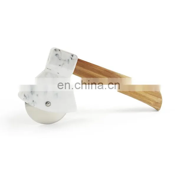 Wholesale Kitchen Accessories Good Grips Stainless Steel Sharp Pizza Cutter Wheel With Bamboo Handle photo-4