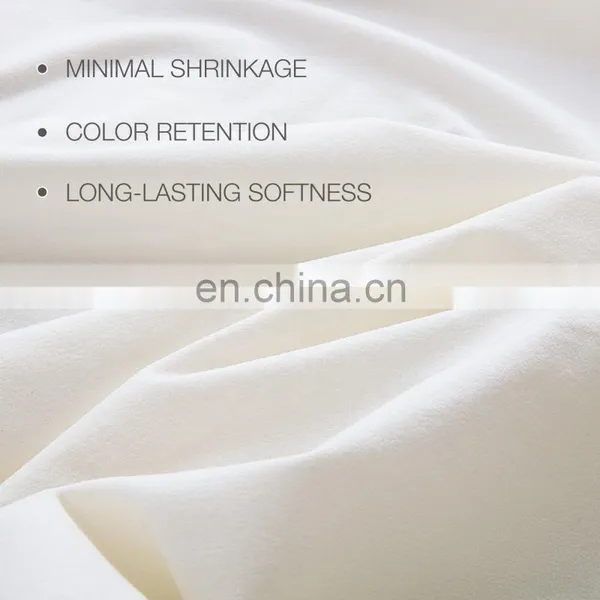 Soft King Size Waterproof Microfiber 200TC Solid Color Hotel Sateen Bed Sheet Set photo-5