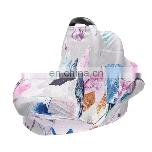 Space Stretchy Car Seat Cover Baby Carseat Canopy Privacy Breastfeeding Cover Shopping Cart Cover 5colors photo-7