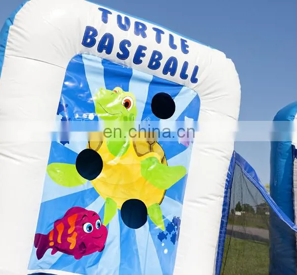 Seaworld Themed Inflatable Carnival Games Set Big Mouth Baseball Basketball Challenge Game For Children photo-5