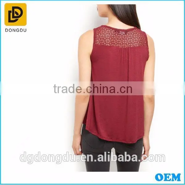 New Fashion Mustard Scoop Neck Vest Tops for Ladies photo-5