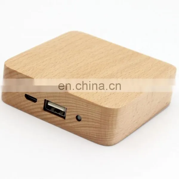 Portable Battery Charger 8000mah Wooden Power Bank photo-2