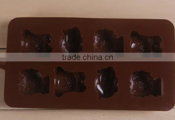 DIY Chocolate Handmade Soap Cold Soap Ice Lattice Mold, 8 Bear Lion Cub Animal photo-3