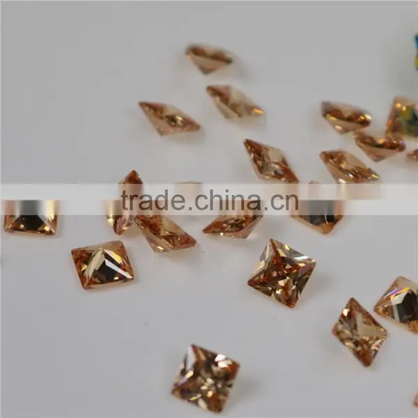 High Quality Wholesale Incomparable Beautiful 0.8mm Princess Cut Light Peach Ziron for Decoration Saree photo-3