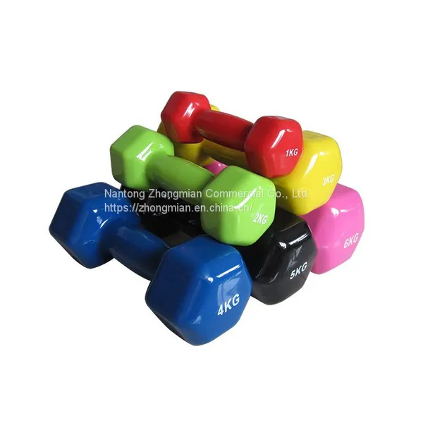 Weight Lifting Body Building Vinyl, Iron Cast and Rubber Coated Hex Dumbbells photo-3